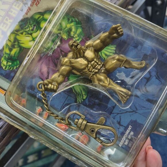Vintage NIB Hulk Metal Keychain Backpack Hanging Charm - Picture 6 of 7